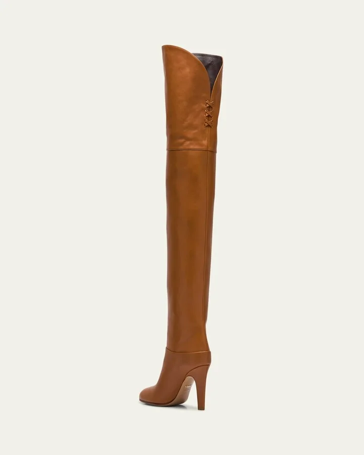 Eve Leather Over-The-Knee Boots - Image 4