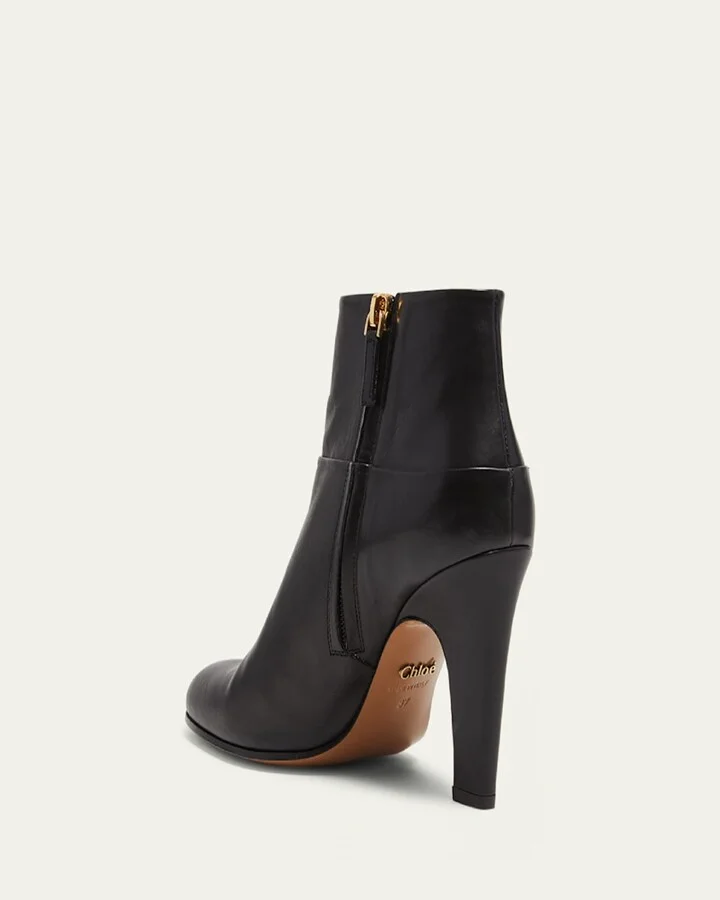 Eve Leather Zip Ankle Booties - Image 2