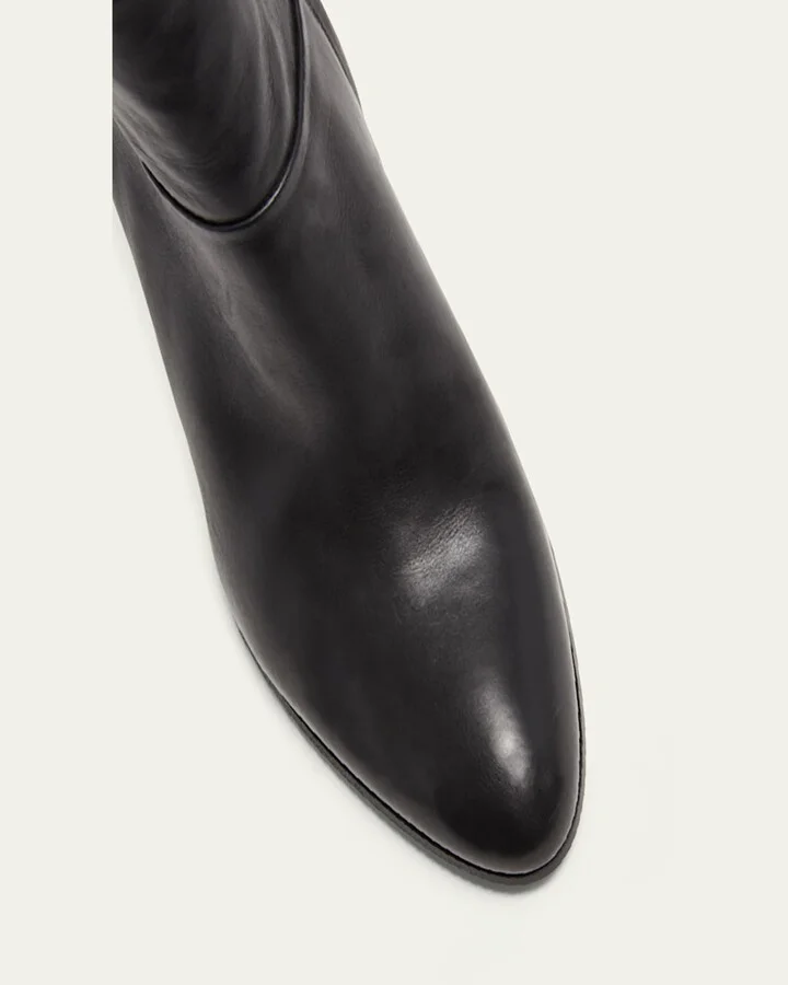 Eve Leather Zip Ankle Booties - Image 4