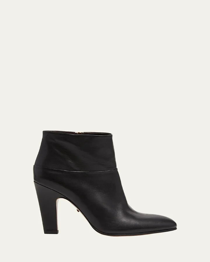 Eve Leather Zip Ankle Booties