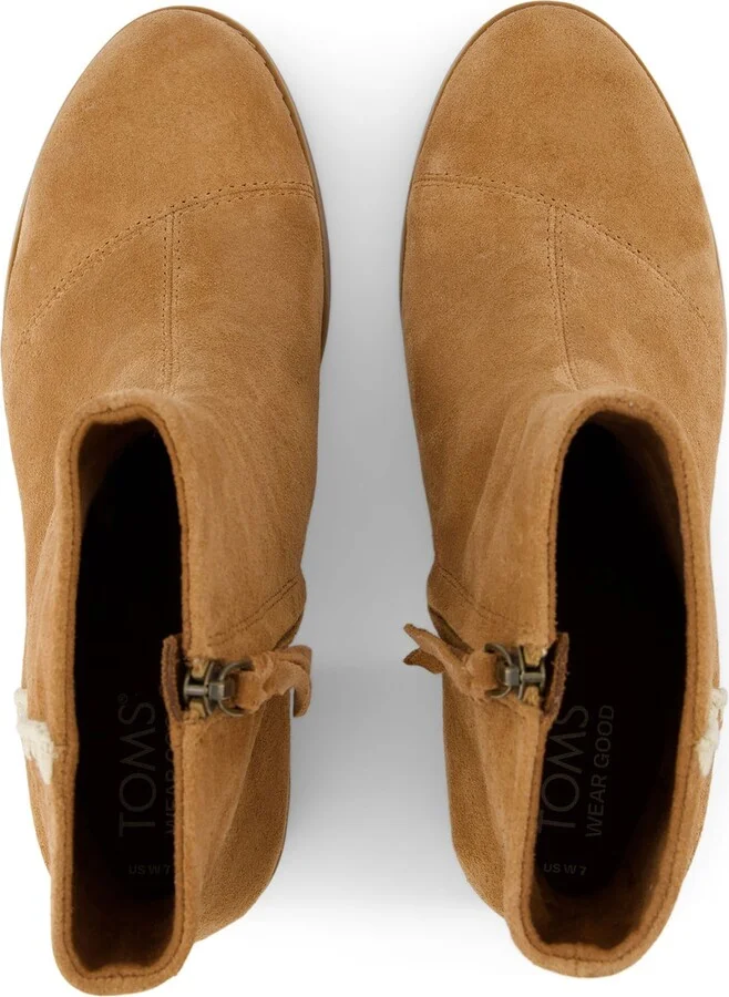 Evelyn Brown Suede Deco Stitch Boot - Image 5