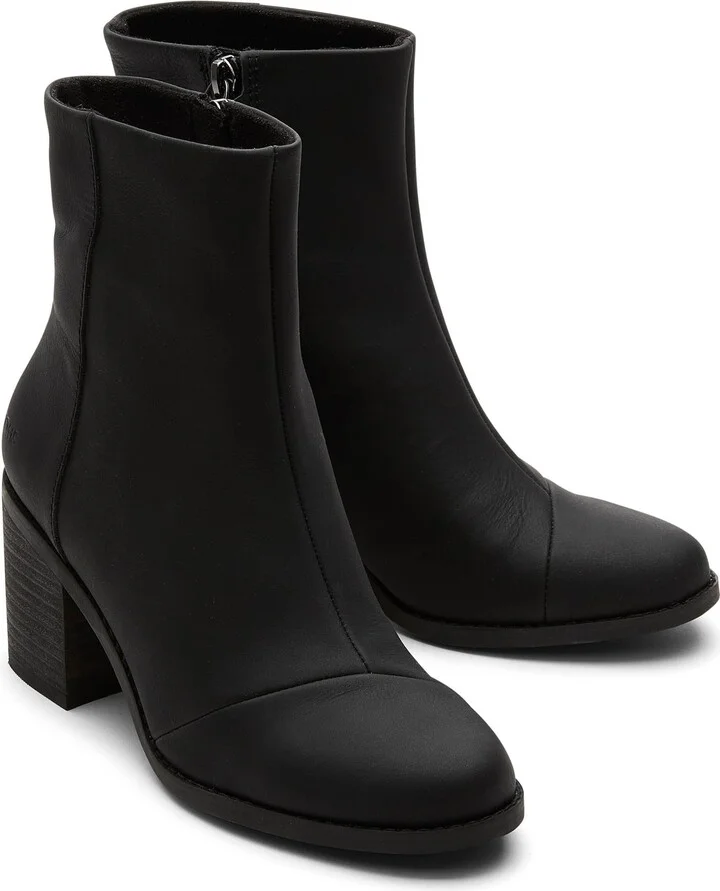 Evelyn Leather Heeled Boot - Image 3