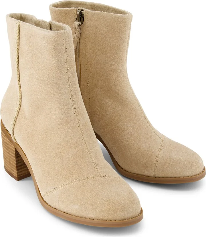 Evelyn Natural Suede Deco Stitch Boot - Image 4
