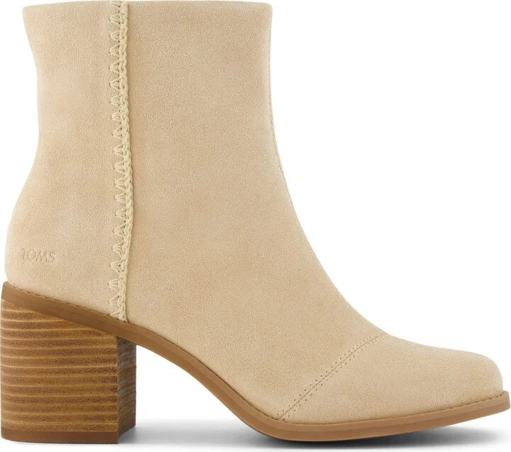 Evelyn Natural Suede Deco Stitch Boot