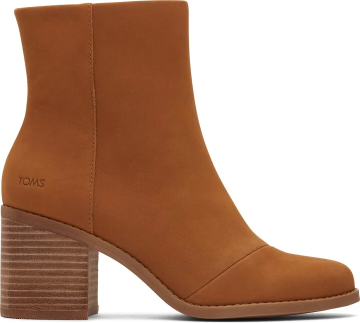 Evelyn Tan Leather Heeled Boot