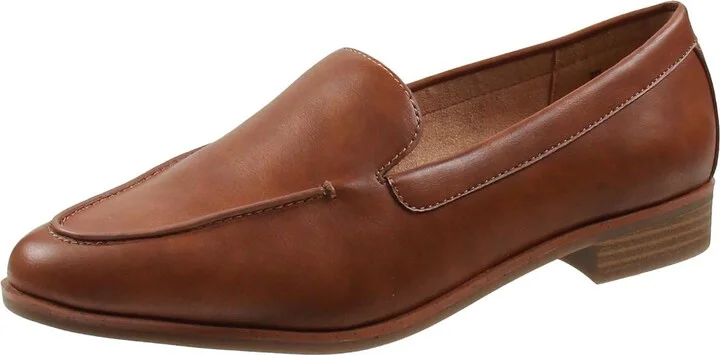Everest Womens Faux Leather Slip-On Loafers