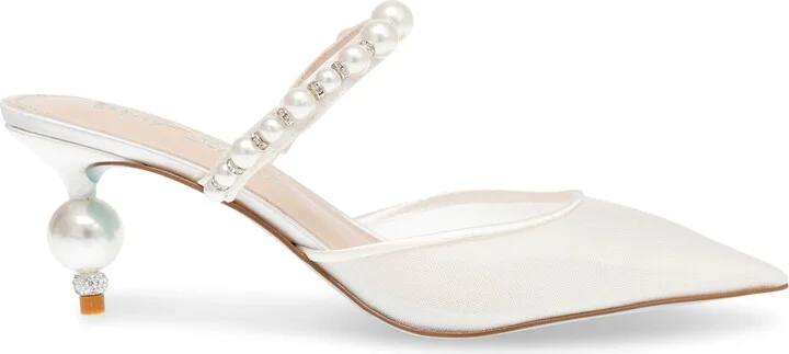 Evey Imitation Pearl Pointed Toe Mule - Image 7