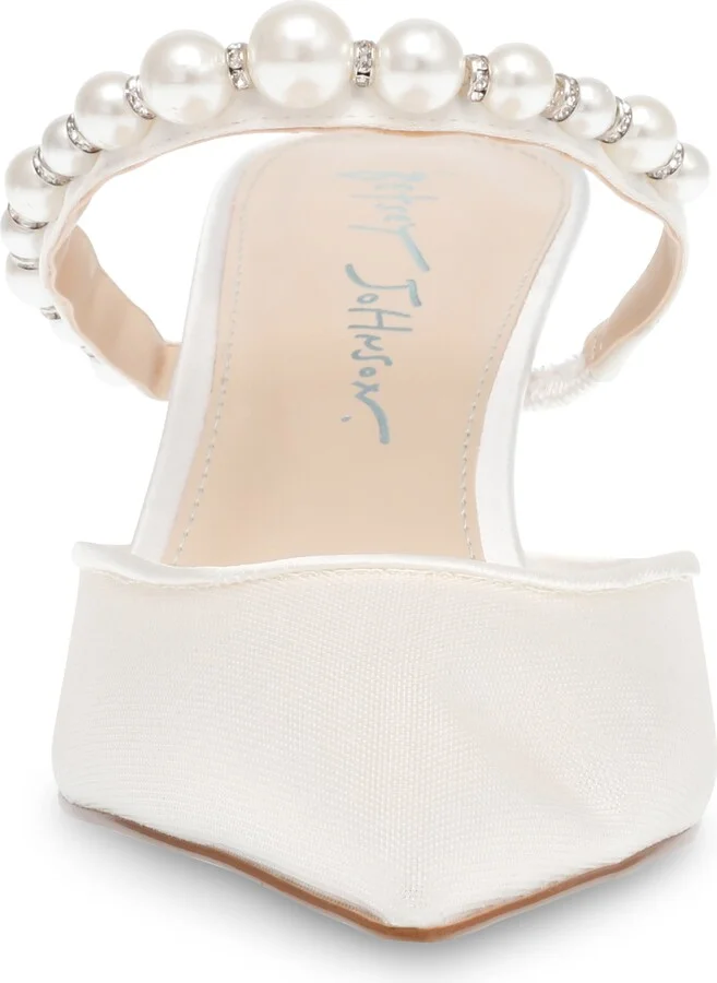 Evey Imitation Pearl Pointed Toe Mule - Image 8
