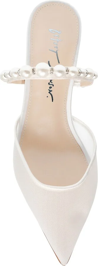 Evey Imitation Pearl Pointed Toe Mule - Image 9