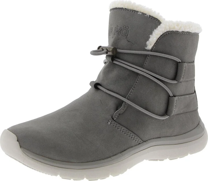 Evie Womens Faux Fur Round Toe Mid-Calf Boots