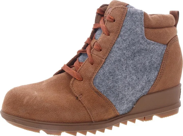 Evie Womens Suede Lace Up Ankle Boots