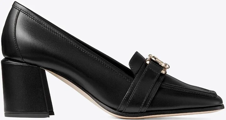 Evin 65 Logo Plaque Leather Pumps