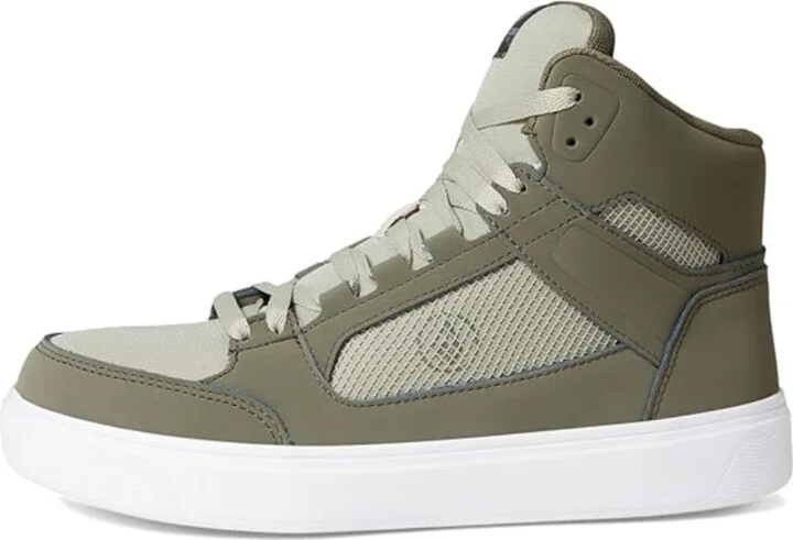 Evolve Men 11 Olive Gray Suede High-Top EH Comp Toe Workwear Shoes KHD254