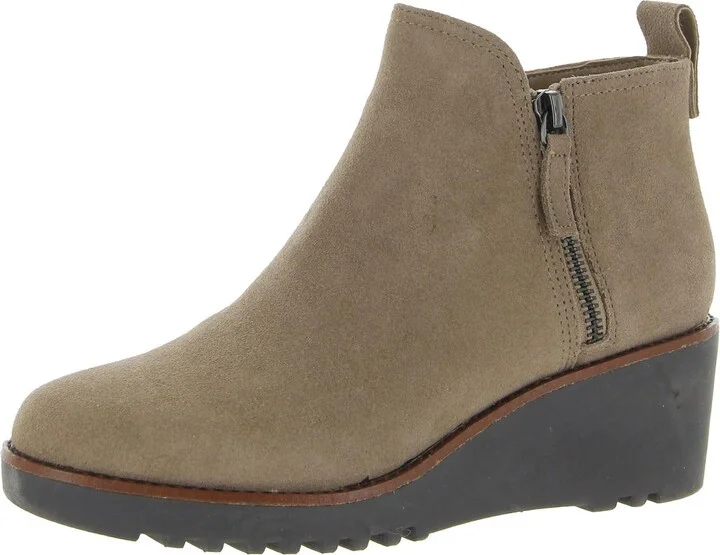 Evolve Womens Suede Platform Ankle Boots
