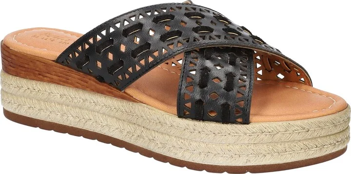 Exa-Italy Espadrille Platform Slide Sandal