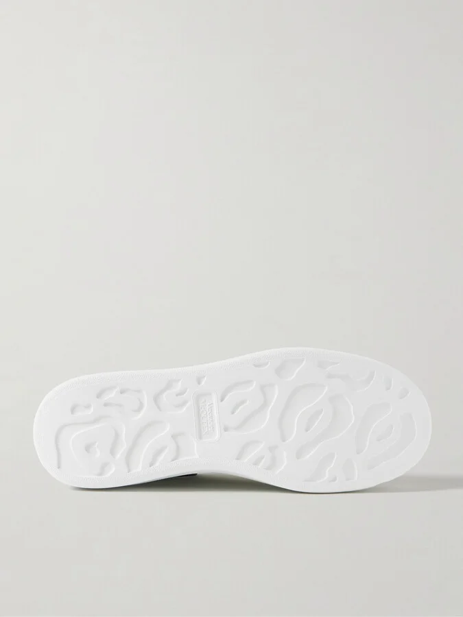 Exaggerated-Sole Leather Sneakers - Image 2