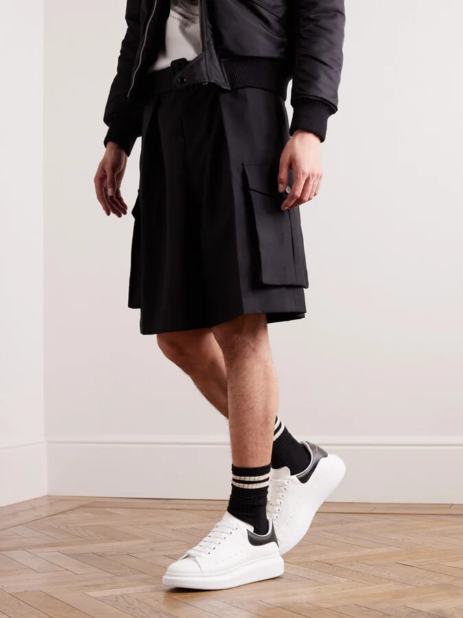 Exaggerated-Sole Leather Sneakers - Image 2