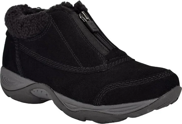Exclaim Boots Women's 6.5 Black Suede Round Toe Ankle Bootie KHD2130