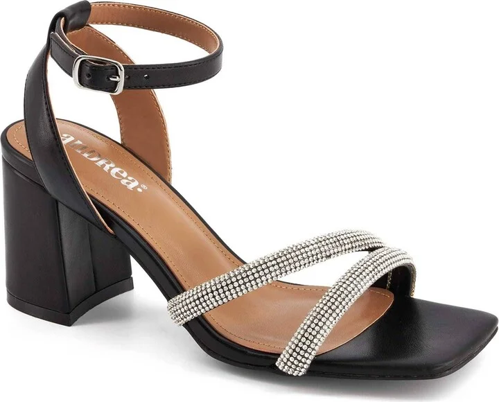 Exclusive High Heels Sandals With Rhinestones Straps