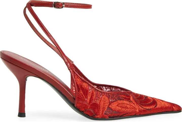 Exec Ankle Strap Pointed Toe Pump - Image 4
