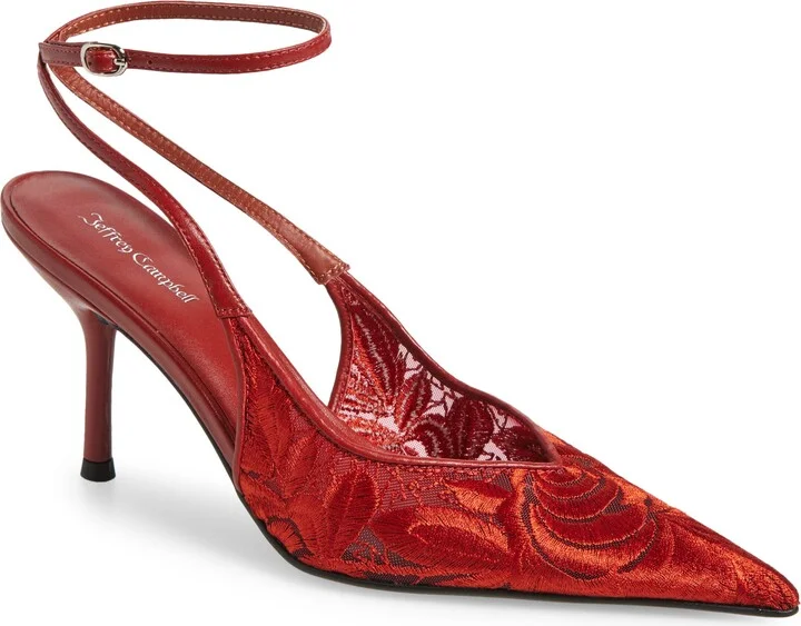 Exec Ankle Strap Pointed Toe Pump