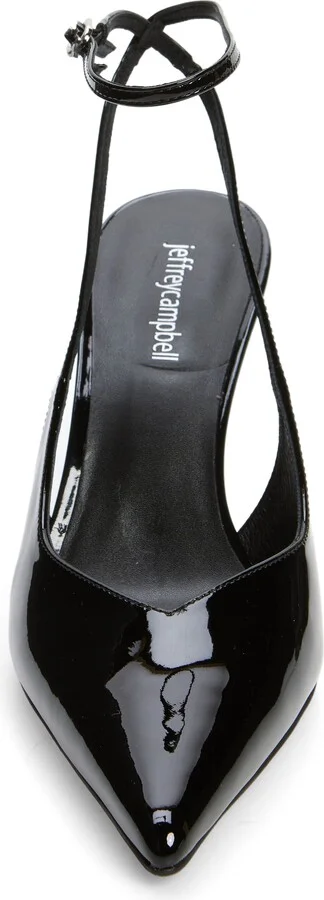 Executive Ankle Strap Pointed Toe Slingback Pump - Image 4