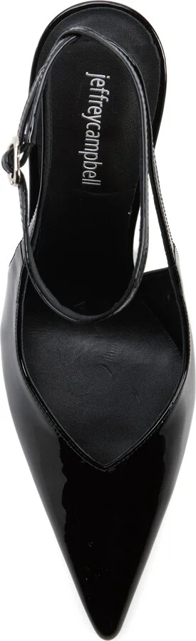 Executive Ankle Strap Pointed Toe Slingback Pump - Image 5