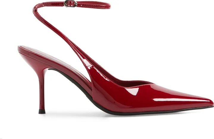Executive Ankle Strap Pointed Toe Slingback Pump - Image 9