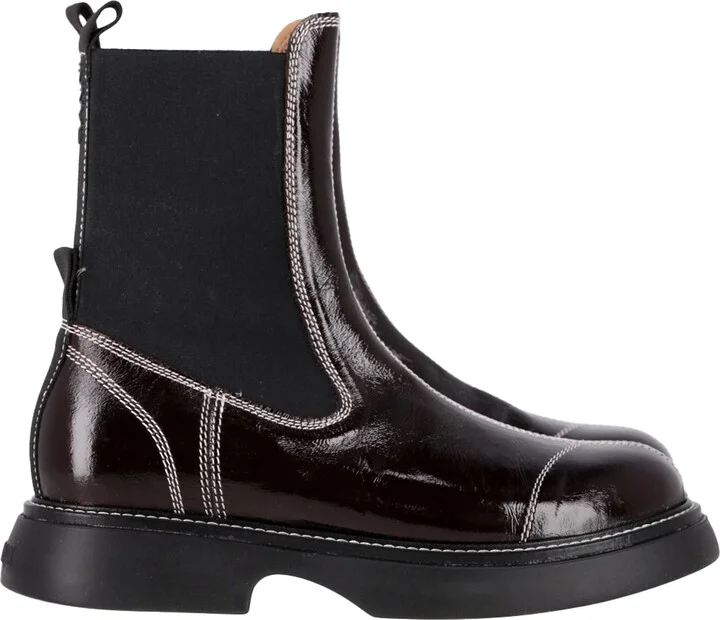 Exeryday Mid Chelsea Boots in Burgundy Leather