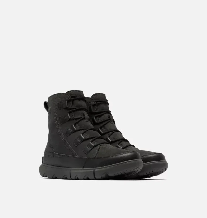 Explorer Next 2058921 Men's US 11.5 Black Leather Waterproof Boots KHD2032