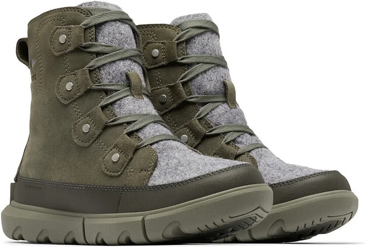 Explorer Next Joan Womens US 6 Olive Suede Waterproof Snow Boots EEE4360