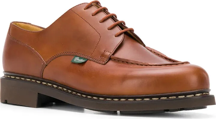 Exposed-Stitched Leather Shoes - Image 2