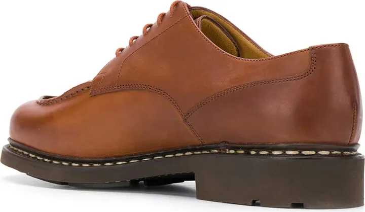 Exposed-Stitched Leather Shoes - Image 3