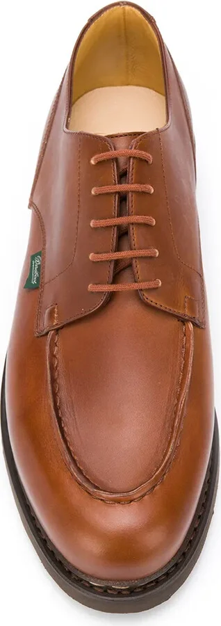 Exposed-Stitched Leather Shoes - Image 4