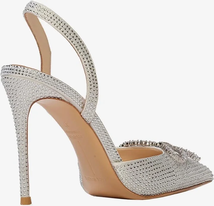 Extra 100 Crystal Embellished Slingback Pumps - Image 2