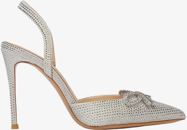 Extra 100 Crystal Embellished Slingback Pumps