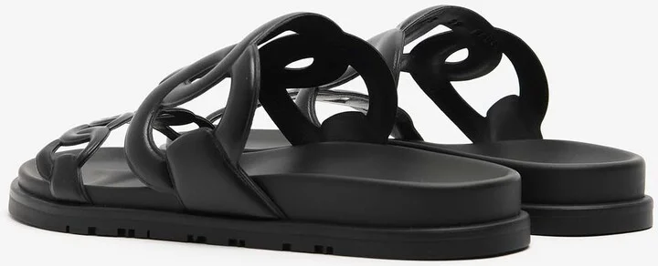 Extra Sandals in Black Calfskin - Image 2