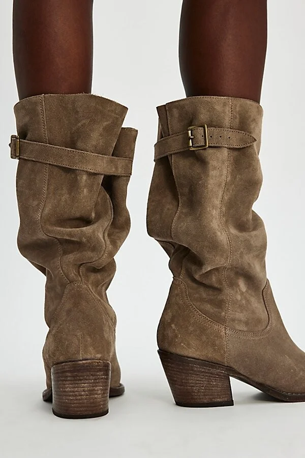 Extra Slouch Suede Boots - Image 2