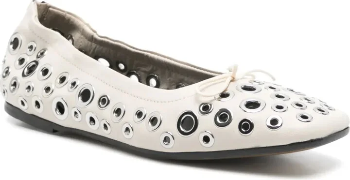 Eyelet-Detail Ballet Flats - Image 2