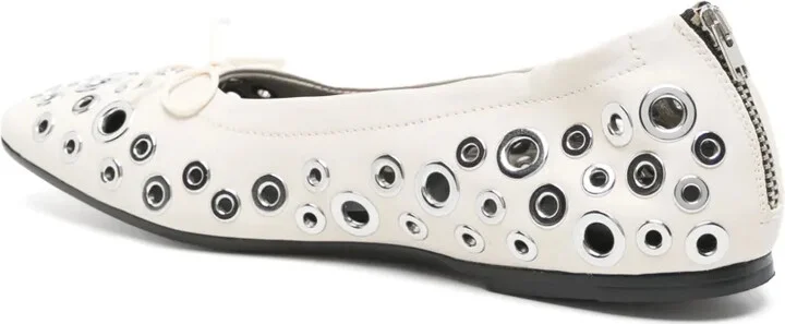 Eyelet-Detail Ballet Flats - Image 3
