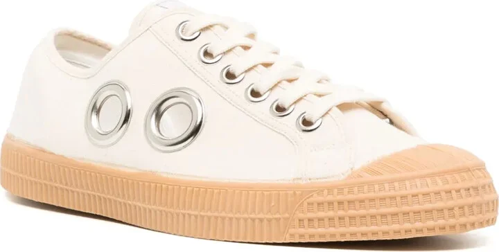 Eyelet-Detail Cotton Sneakers - Image 2