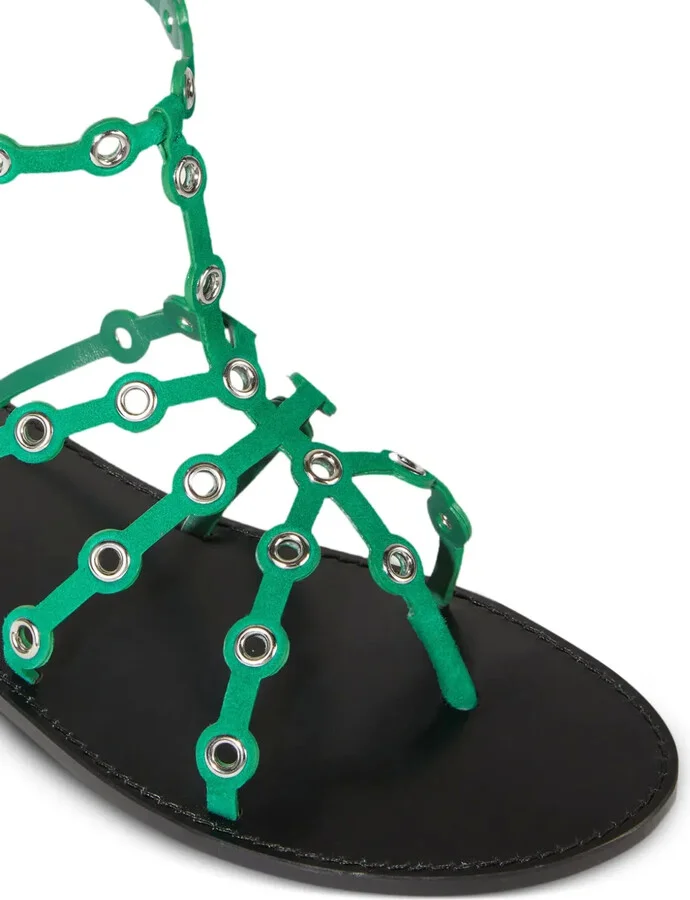 Eyelet-Detail Flat Sandals - Image 4