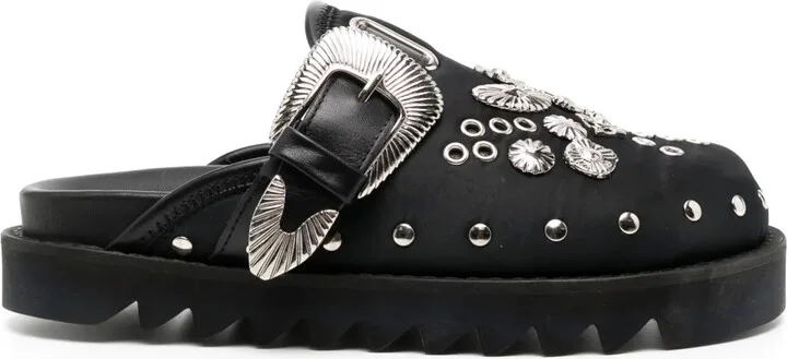Eyelet-Detail Mules