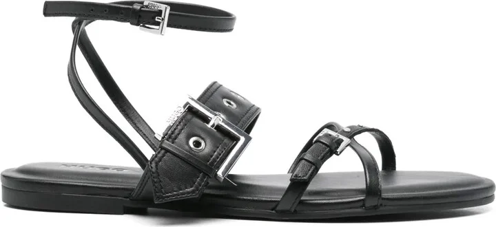 Eyelet-Detail Sandals