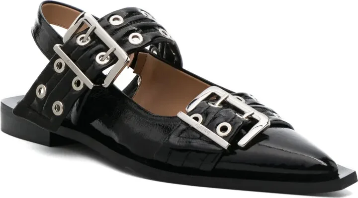 Eyelet-Detail Slingback Pumps - Image 2