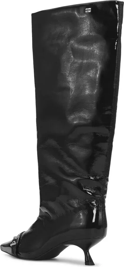 Eyelet-Detail Slouchy Knee-High Boots - Image 3