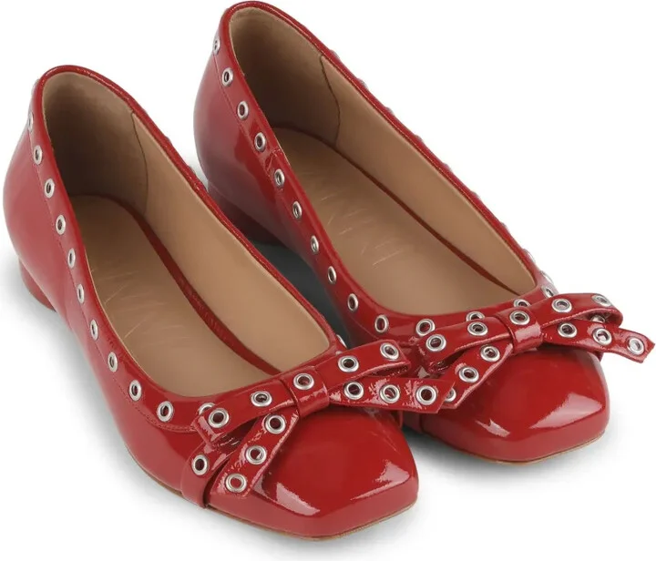 Eyelet Detailing Ballerina Shoes - Image 2