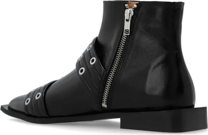 Eyelet-Detailing Biker Boots - Image 5
