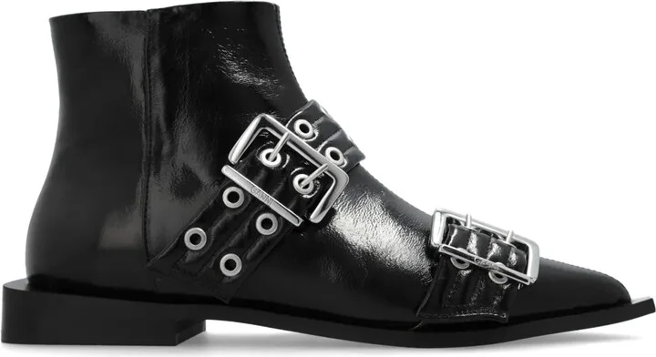 Eyelet-Detailing Biker Boots