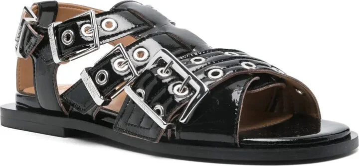 Eyelet-Detailing Sandals - Image 2